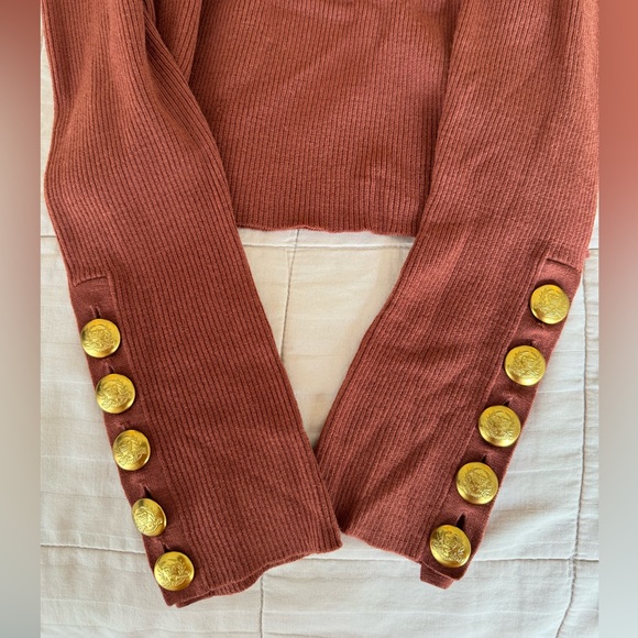 A.L.C. turtleneck sweater, size L, gold buttons. Perfect condition, worn once. - Picture 2 of 3